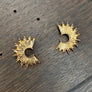 Sunray stud earrings - silver, gold - Renee Piatt Collection