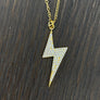 The Women Who Rock™ pavé cz lightning bolt necklace -silver, gold, gunmetal, rose gold - no coupon codes please - Renee Piatt Collection