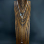 Toggle lariat with jasper stalactite slice accent - silver - Renee Piatt Collection