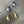 Large metal water droplet huggie earring - silver, gold