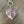 Gemstone heart toggle necklace - Silver