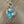 Gemstone heart toggle necklace - Silver