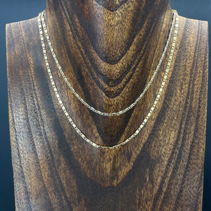 Double layering chain - gold vermeil