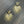 Large fan statement earring - gold, silver