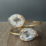 Double geode bracelet - gold