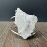 Quartz cluster cuff bracelet - silver, gold