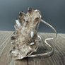 Smoky Quartz cuff bracelet - Silver