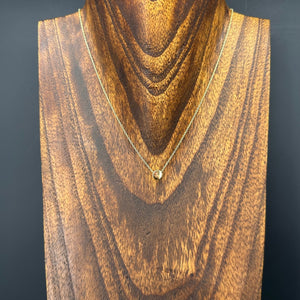 Tiny round pendant necklace - gold vermeil