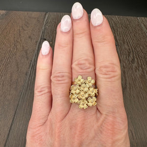 Superbloom cluster ring - gold, silver