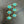 Triple Amazonite earrings - gold tone