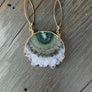Amethyst slice marquis necklace - gold - Renee Piatt Collection