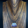 Amethyst slice marquis necklace - gold - Renee Piatt Collection