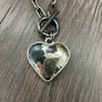 Apache gold heart necklace - gunmetal - Renee Piatt Collection