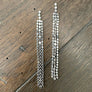 Beaded fringe earrings - silver, gold - Renee Piatt Collection