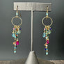 Beaded Spring waterfall Earring - gold tone - Renee Piatt Collection