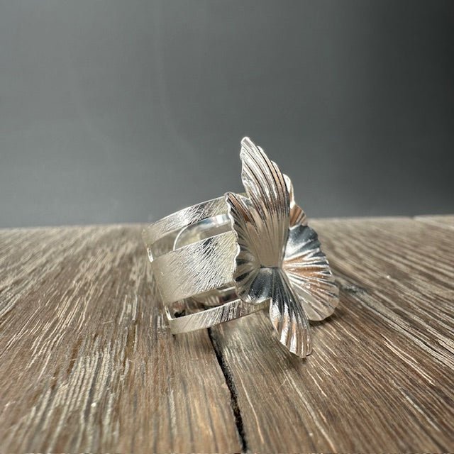 Bloom statement ring - silver - Renee Piatt Collection