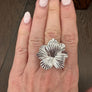 Bloom statement ring - silver - Renee Piatt Collection
