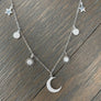Crescent moon "moon phases" charm layering necklace - sterling, gold vermeil - Renee Piatt Collection