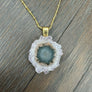 Crystal flower Necklace - Gold Tone - Renee Piatt Collection