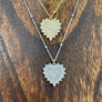 Cut - out Heart Pendant Necklace - silver, gold - Renee Piatt Collection