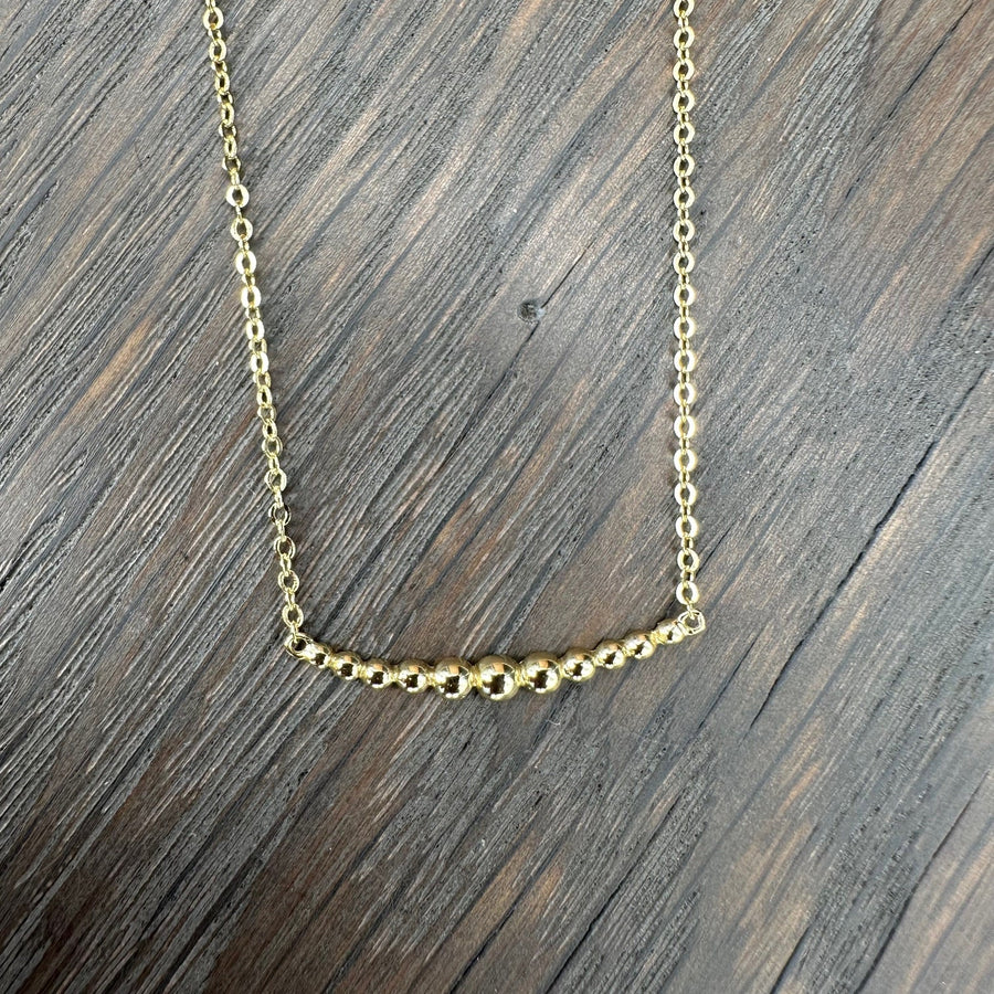 Dainty bubble bar Necklace - sterling silver, gold vermeil - Renee Piatt Collection