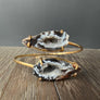 Double geode bracelet - gold - Renee Piatt Collection