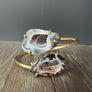 Double geode bracelet - gold - Renee Piatt Collection