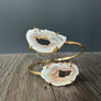Double geode bracelet - gold - Renee Piatt Collection