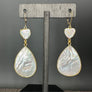 Double mother of pearl earrings - gold - Renee Piatt Collection