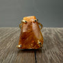 Freeform citrine ring - gold tone - Renee Piatt Collection