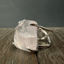 Freeform rose quartz ring - Silver tone - Renee Piatt Collection