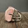 Freeform rose quartz ring - Silver tone - Renee Piatt Collection
