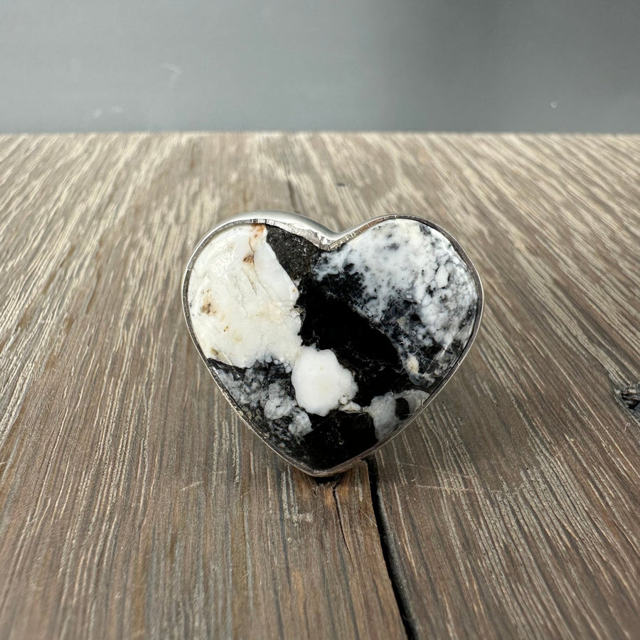 Gemstone Heart Ring - sterling silver - Renee Piatt Collection