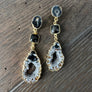 Geode and gemstone earrings - gold - Renee Piatt Collection