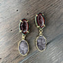 Geode Stud With Druzy Dangle - Renee Piatt Collection