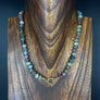 Hand - knotted gemstone necklace - gold - Renee Piatt Collection