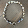 Hand - knotted Ombré Freshwater Pearl toggle Necklace - sterling silver - Renee Piatt Collection