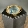 Labradorite cuff bracelet - gold tone