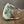 Polished Larimar Cuff Bracelet- silver tone