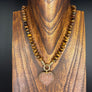 Hand-knotted gemstone necklace with druzy - gold