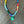 Multi Gemstone Malachite heart Necklace - gold