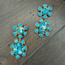 Turquoise Burst Earrings - gold