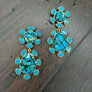 Turquoise Burst Earrings - gold