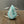 Polished Larimar Cuff Bracelet- silver tone