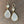 Double mother of pearl earrings - gold