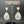 Double mother of pearl earrings - gold