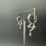 Melted metal huggie earrings - silver, gold - Renee Piatt Collection