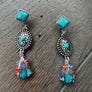 Oyster turquoise earring - silver - Renee Piatt Collection