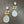 Rainbow and peach moonstone earrings - gold - Renee Piatt Collection
