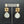 Rainbow and peach moonstone earrings - gold - Renee Piatt Collection